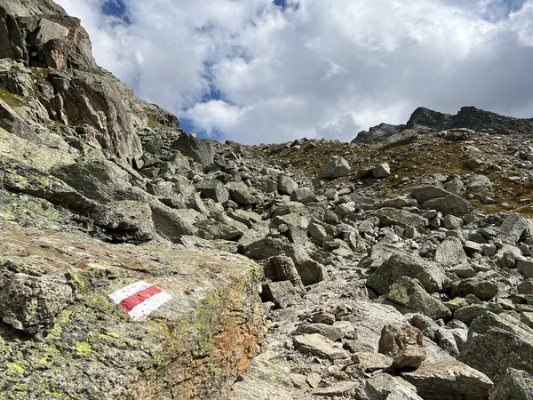 Rutas Senderismo Rutas Montaña Los Alpes Silvretta Macizo Los Alpes —  Fotos de Stock
