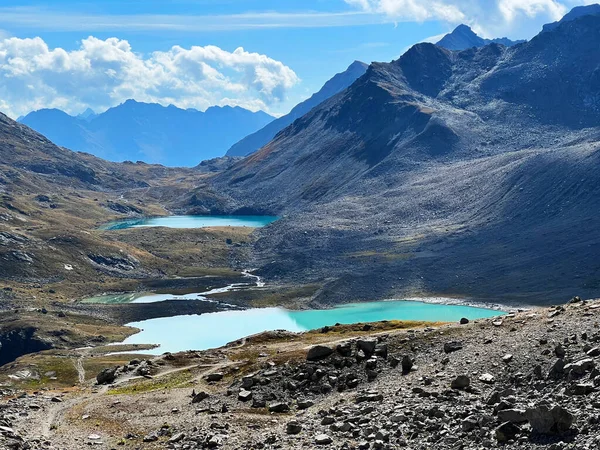 Joeriseen Joriseen Grupo Lagos Alpinos Localizados Cordilheira Dos Alpes Silvretta — Fotografia de Stock