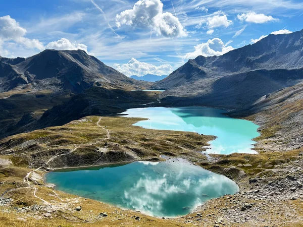 Joeriseen Joriseen Grupo Lagos Alpinos Localizados Cordilheira Dos Alpes Silvretta — Fotografia de Stock