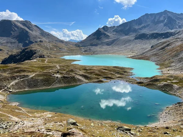 Joeriseen Joriseen Grupo Lagos Alpinos Localizados Cordilheira Dos Alpes Silvretta — Fotografia de Stock