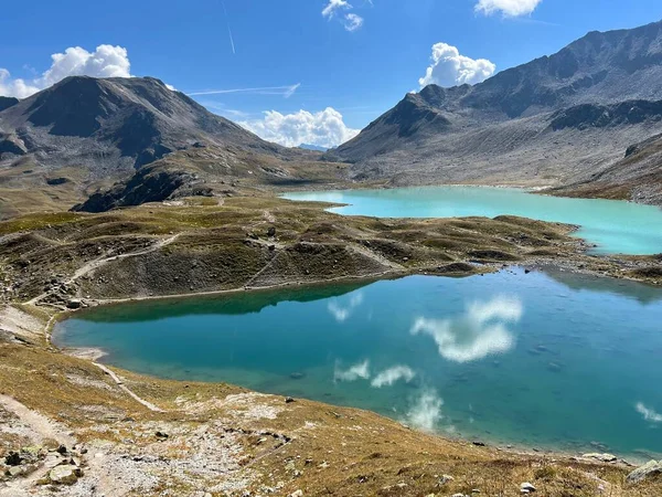 Joeriseen Joriseen Grupo Lagos Alpinos Localizados Cordilheira Dos Alpes Silvretta — Fotografia de Stock