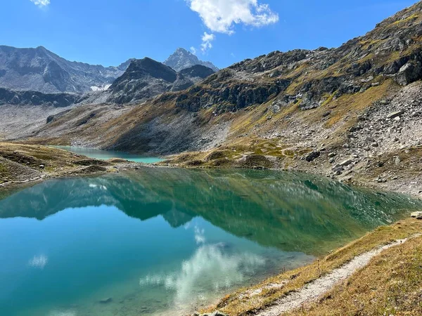 Joeriseen Joriseen Grupo Lagos Alpinos Localizados Cordilheira Dos Alpes Silvretta — Fotografia de Stock