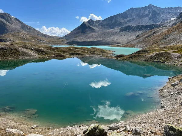 Joeriseen Joriseen Grupo Lagos Alpinos Localizados Cordilheira Dos Alpes Silvretta — Fotografia de Stock