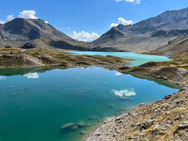 Joeriseen Joriseen Grupo Lagos Alpinos Localizados Cordilheira Dos Alpes Silvretta — Fotografia de Stock