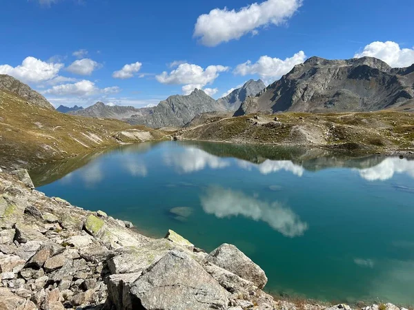 Joeriseen Eller Joriseen Grupp Alpina Sjöar Belägna Bergskedjan Silvretta Alperna — Stockfoto