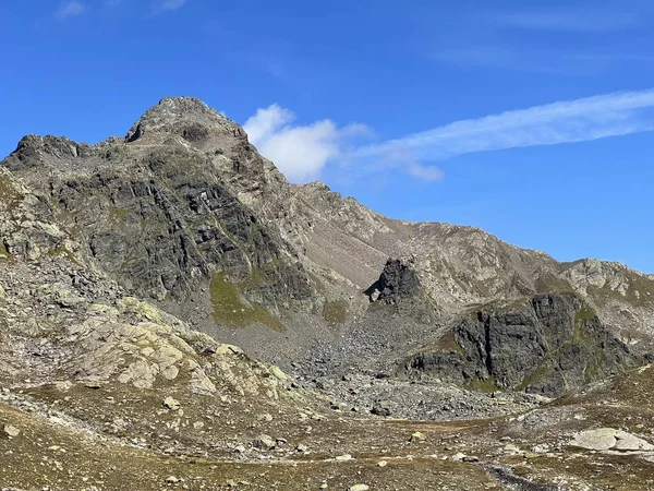 Rocky Alpine Peak Gorihorn 2985 Silvretta Alps Mountain Range Swiss — Stock Photo, Image