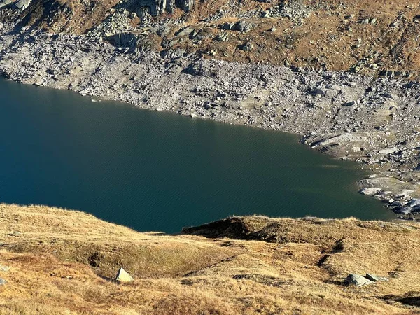 Serbatoio Artificiale Lago Lucendro Lago Accumulo Lucendro Nell Area Alpina — Foto Stock