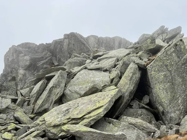 Pietre Rocce Autunno Ambiente Alpino Svizzero Nella Zona Montuosa Del — Foto Stock