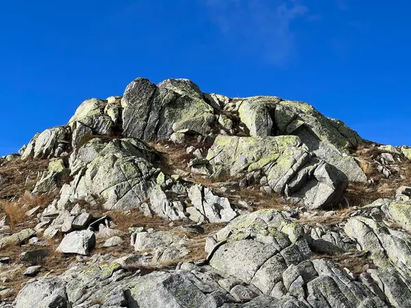 Rocks Stones Autumn Swiss Alpine Environment Gotthard Pass Gotthardpass Mountain — Stock Photo, Image