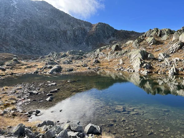 Gotthard Geçidi Nin Gotthard Geçidi Dağlık Kesimindeki Laghi Della Valletta — Stok fotoğraf