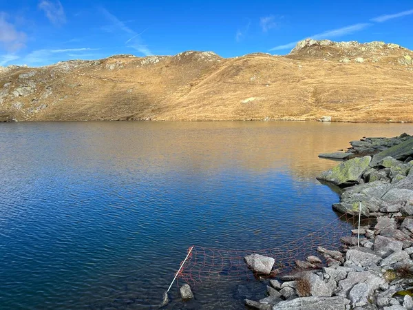 Principios Otoño Los Lagos Alpinos Laghi Della Valletta Zona Montañosa —  Fotos de Stock