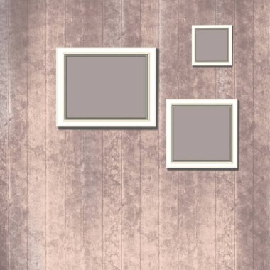 Antique background, wall lined with wooden old boards, stylish background and empty space for picture, digital illustration