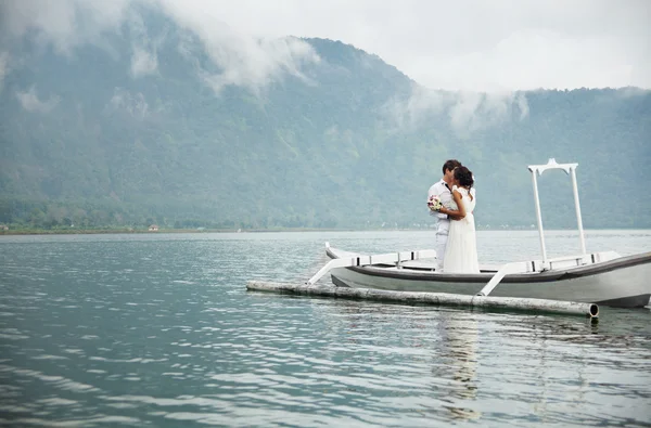 完美的婚礼，巴厘岛上的旅程 — 图库照片