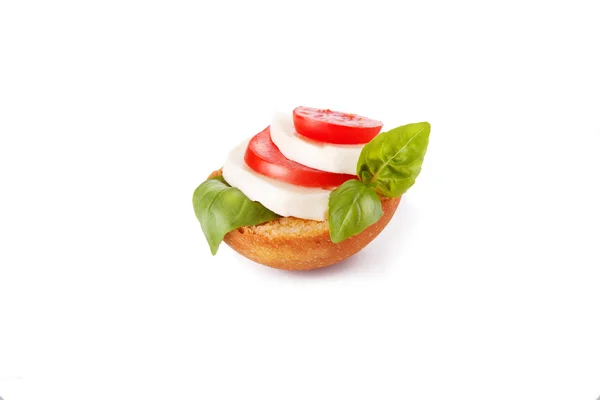 Fresh italian canape isolated over white background — Stock Photo, Image