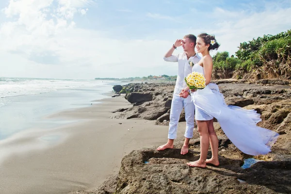 Güzel bir plaj evlilik — Stok fotoğraf