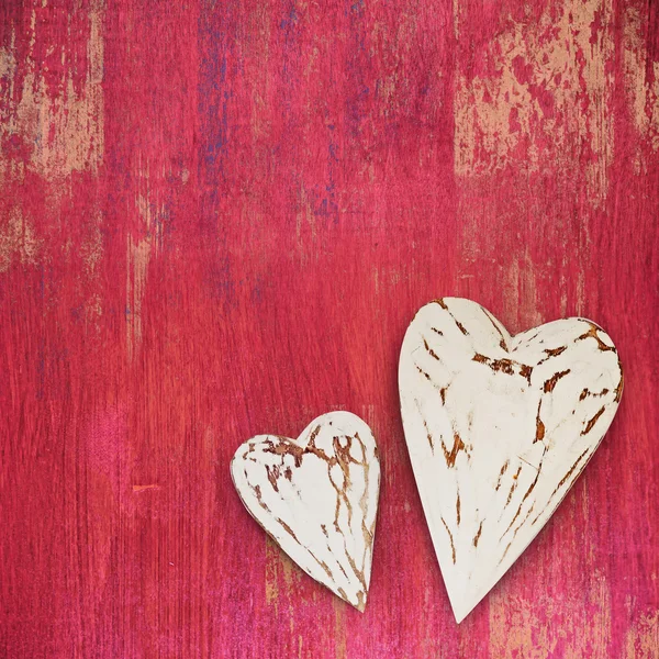 Fond en bois pour la Saint-Valentin — Photo