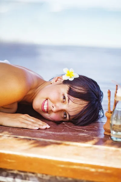 Día en el spa de playa, bali — Foto de Stock