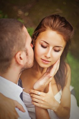 genç bir çift Tender moment