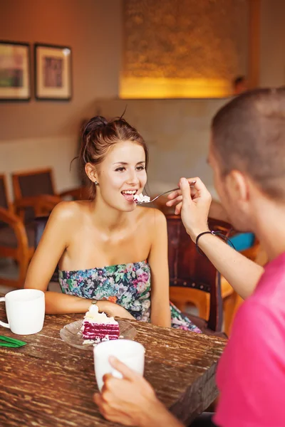 コーヒーとケーキ — ストック写真