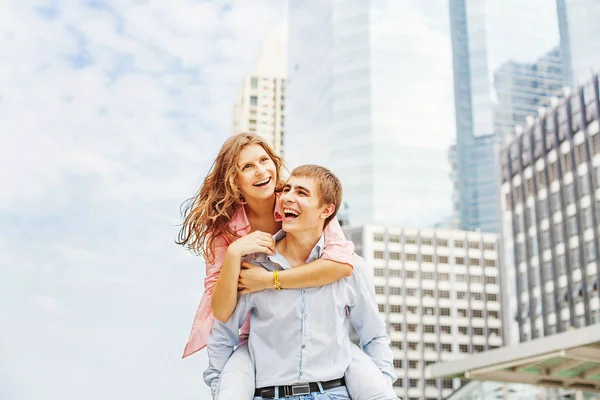 Couple having fun together — Stock Photo, Image