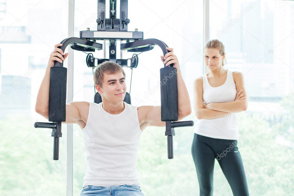 Couple in gym.