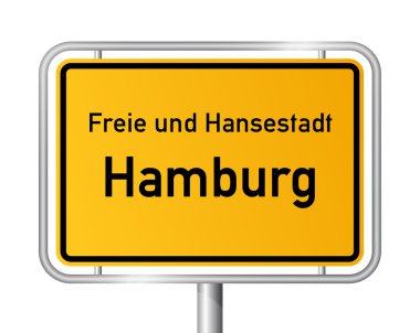 Şehir sınırı işareti hamburg - Almanya