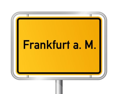 Şehir sınırı işareti frankfurt am main - Almanya