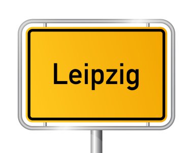 Şehir sınırı işareti leipzig - Almanya