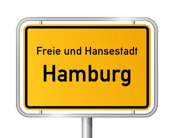 City limit sign HAMBURG - Germany — Stock Vector