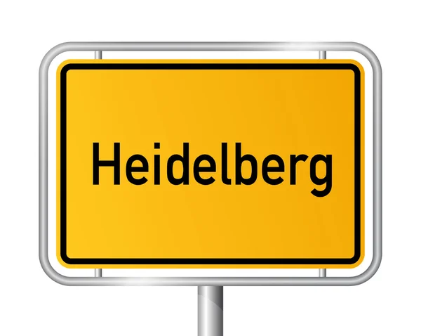 Staden gräns underteckna heidelberg - Tyskland — Stock vektor