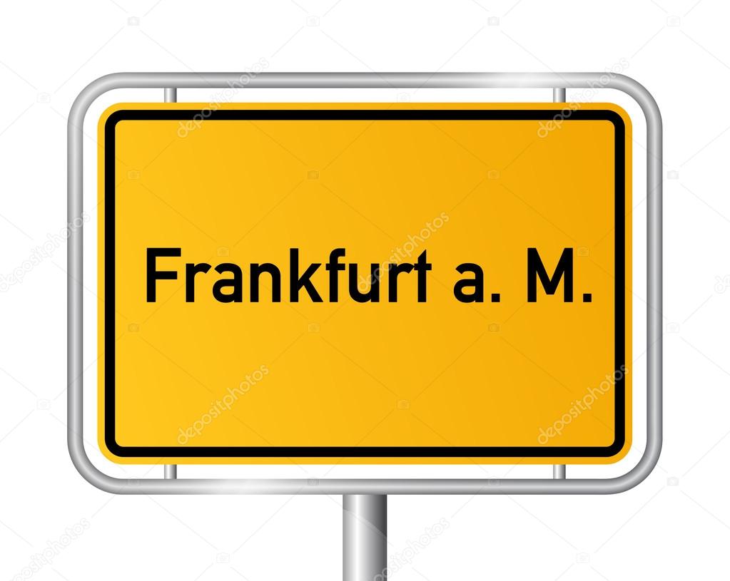 City limit sign FRANKFURT AM MAIN - Germany