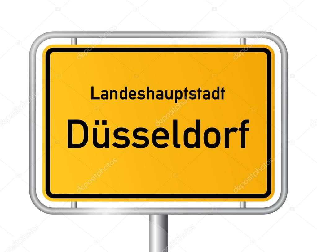City limit sign DUSSELDORF - DÜSSELDORF - Germany