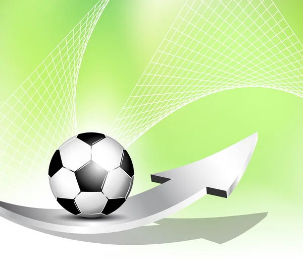 Soccer ball background with net — Stock vektor