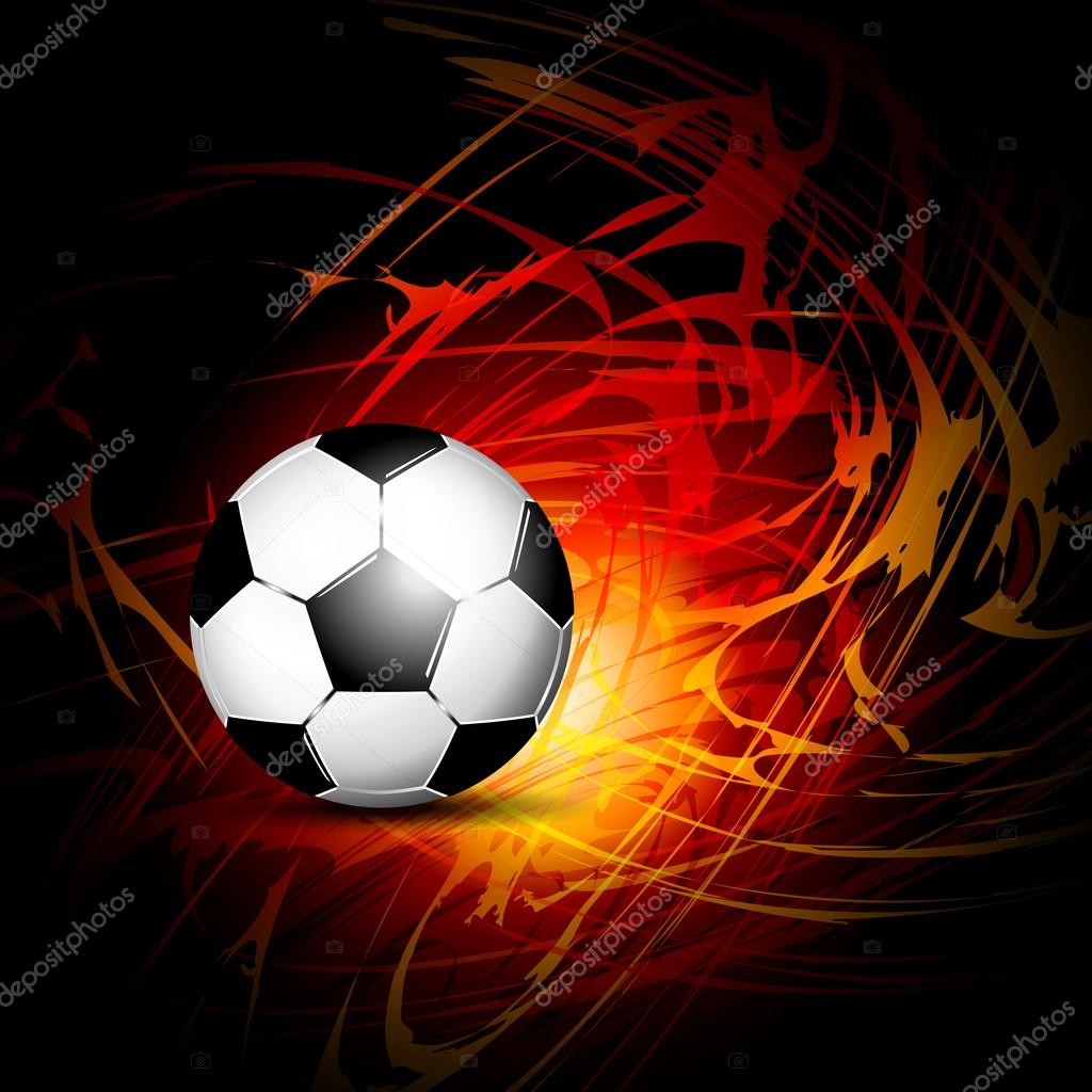 Soccer ball on fire Stock Vector by ©doozie 30422987