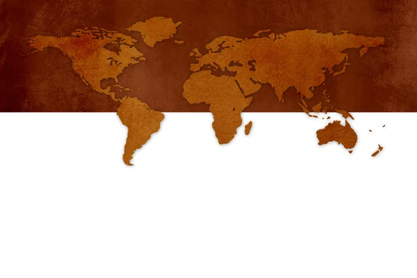 Grunge mapa del mundo contra fondo blanco — Foto de Stock