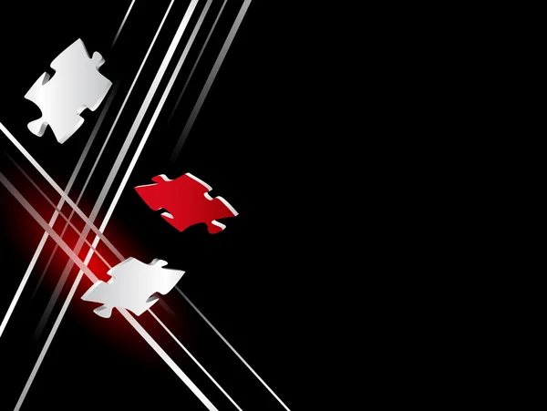 siyah arka plan - broşür tasarım - puzzle parçaları soyut