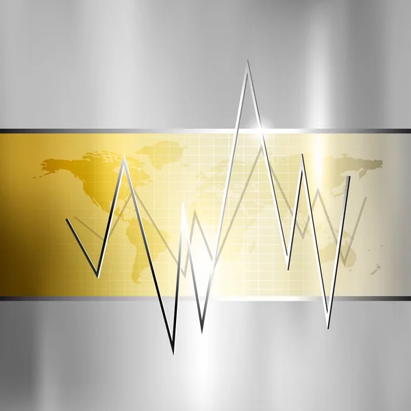 Finanzhintergrund - Börsendiagramm - Silber-Gold-Geschäftsdiagramm — Stockvektor