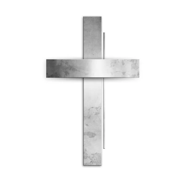 Silver kristet kors — Stockfoto