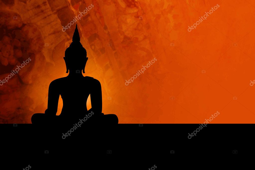 Buddha silhouette Stock Vector Image by ©doozie #32781165