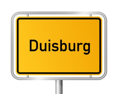 Şehir sınırı işareti duisburg - tabela - Almanya
