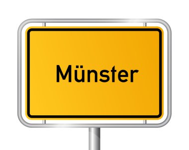 Şehir sınırı işareti Münster - tabela - Almanya