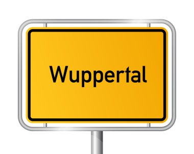 Şehir sınırı işareti wuppertal - tabela - Almanya
