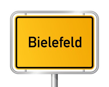Şehir sınırı işareti bielefeld - tabela - Almanya