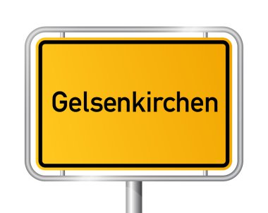 Şehir sınırı işareti gelsenkirchen - tabela - Almanya