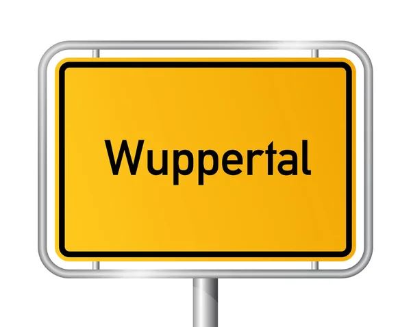 Panneau de limite de ville Wuppertal - signalisation - Allemagne — Image vectorielle