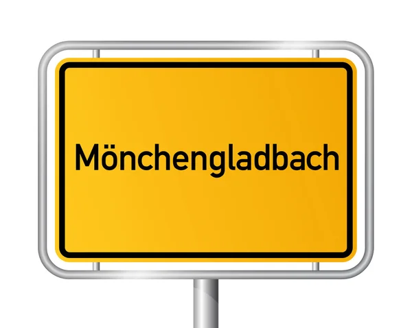 Panneau de limitation de ville Monchengladbach - signalisation - Allemagne — Image vectorielle