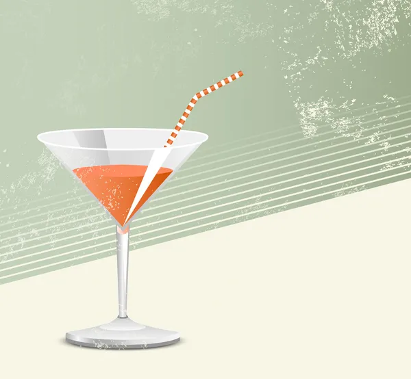 Cocktailglas - retro stijl — Stockvector