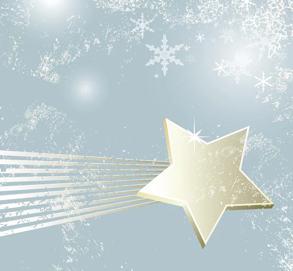 Рождественский фон - падающая звезда — стоковый вектор