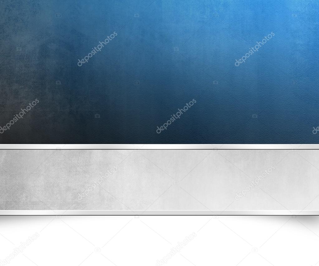 Blue background texture with silver banner - Christmas template