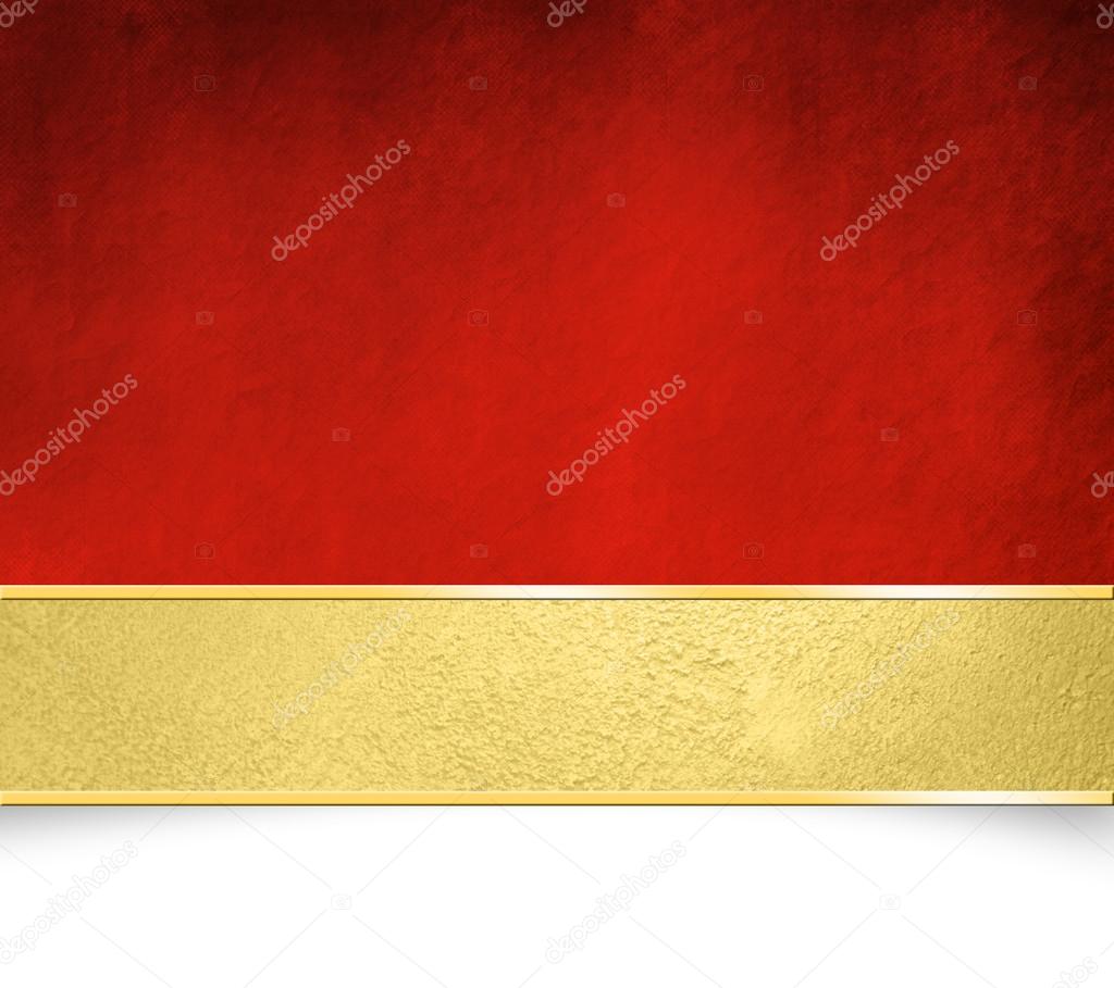 Red background with gold banner - Christmas template